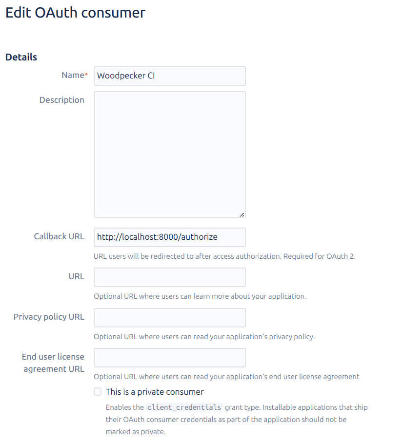 bitbucket oauth 设置